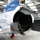 Three paddles mounted at the rear of the X-31's fuselage direct the aircraft’s thrust for greater maneuverability. (Softeis)